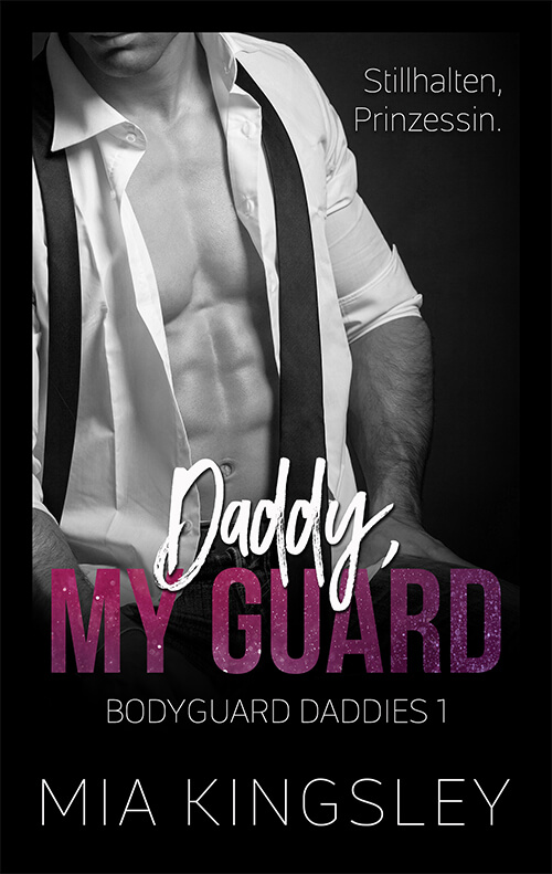 Das dunkle Cover zum ersten Bodyguard Daddy mit nackter Männerbrust