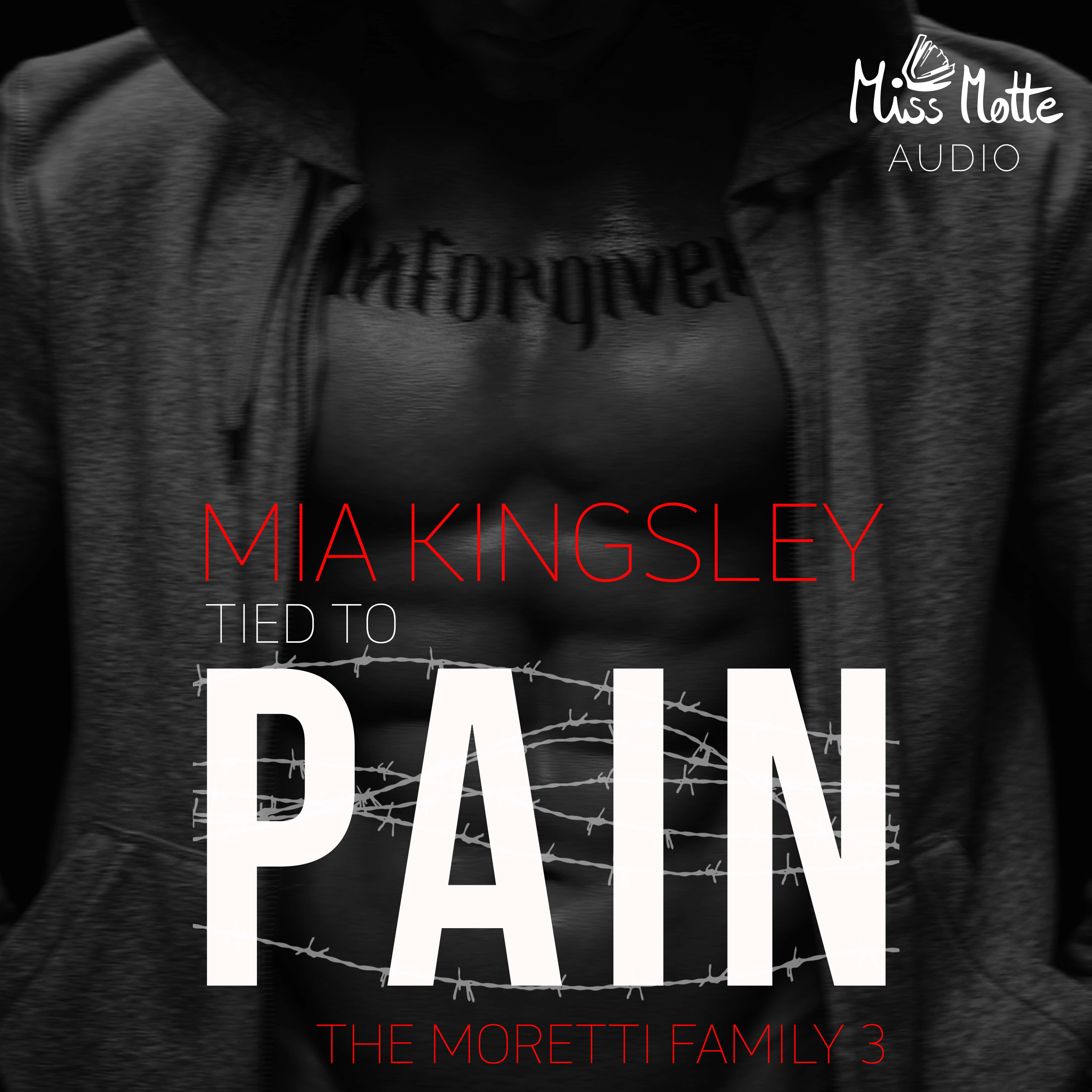 Eine geheimnisvolle Gestalt auf dem Cover zur Mafia Romanze Tied To Pain von Mia Kingsley